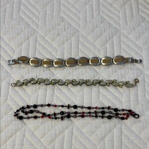 Elegant Silver and Gold Bracelet Set